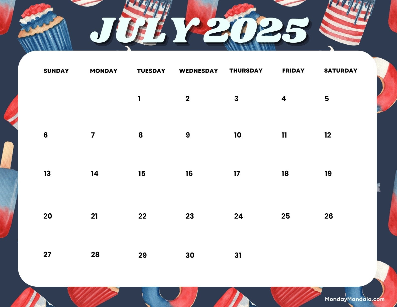 National Day Calendar July 2025