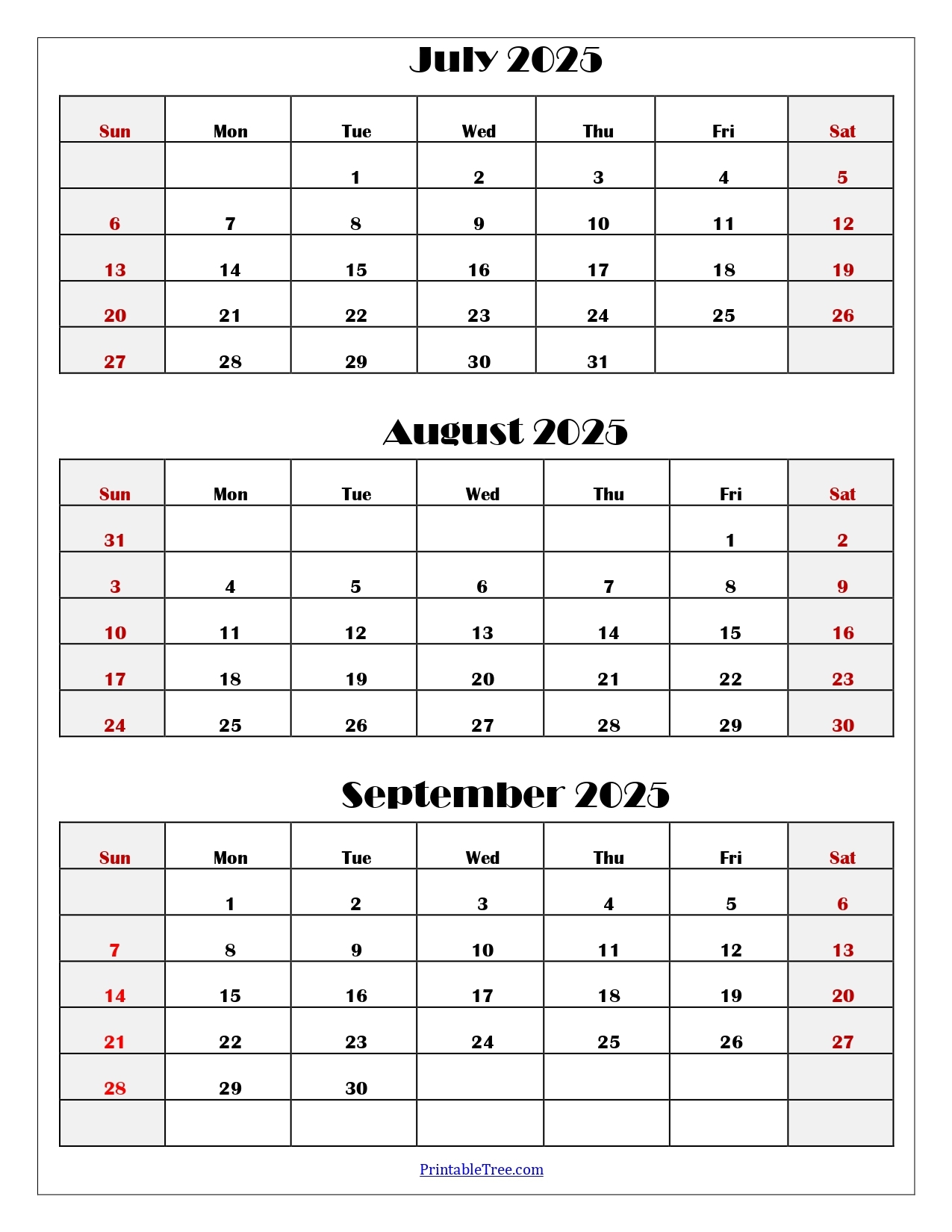 July To September 2025 Calendar Printable PDF Three Months Calendar July To September 2025 Calendar Printable PDF Three Months Calendar