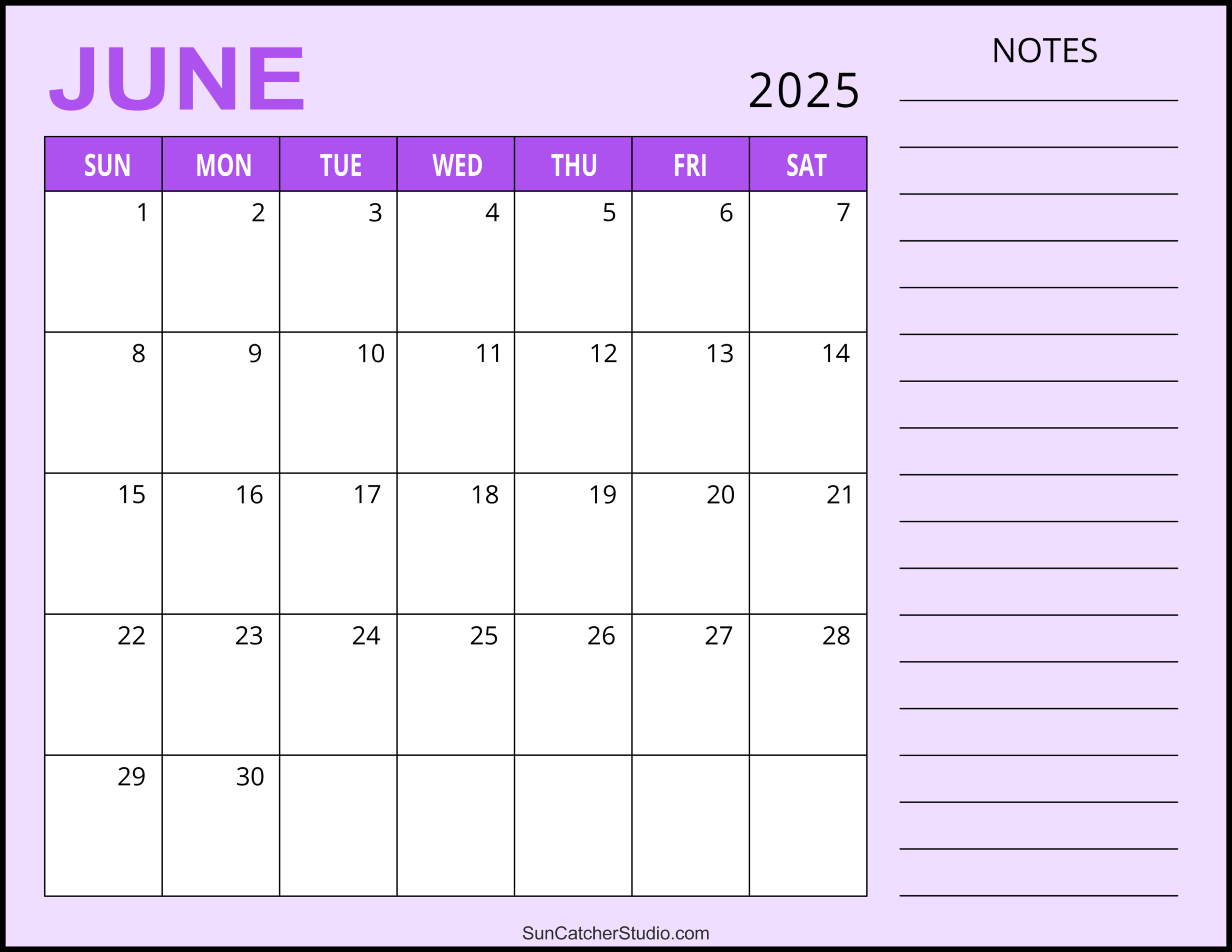 Pdf Editable Calendar June 2025