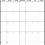 June 2025 Vertical Calendar Portrait