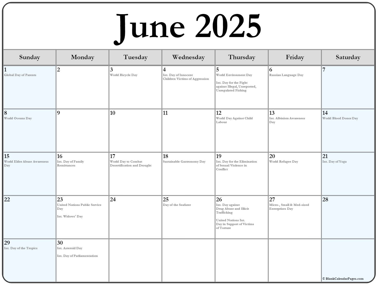 Social Calendar June 2025 Social Calendar June 2025