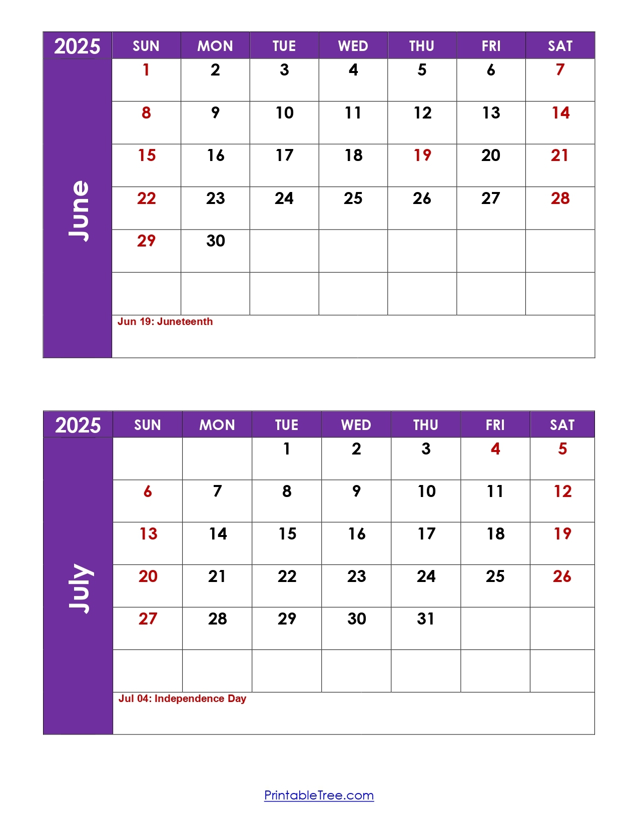 Printable Calendar July 2025 To June 2026 Pdf