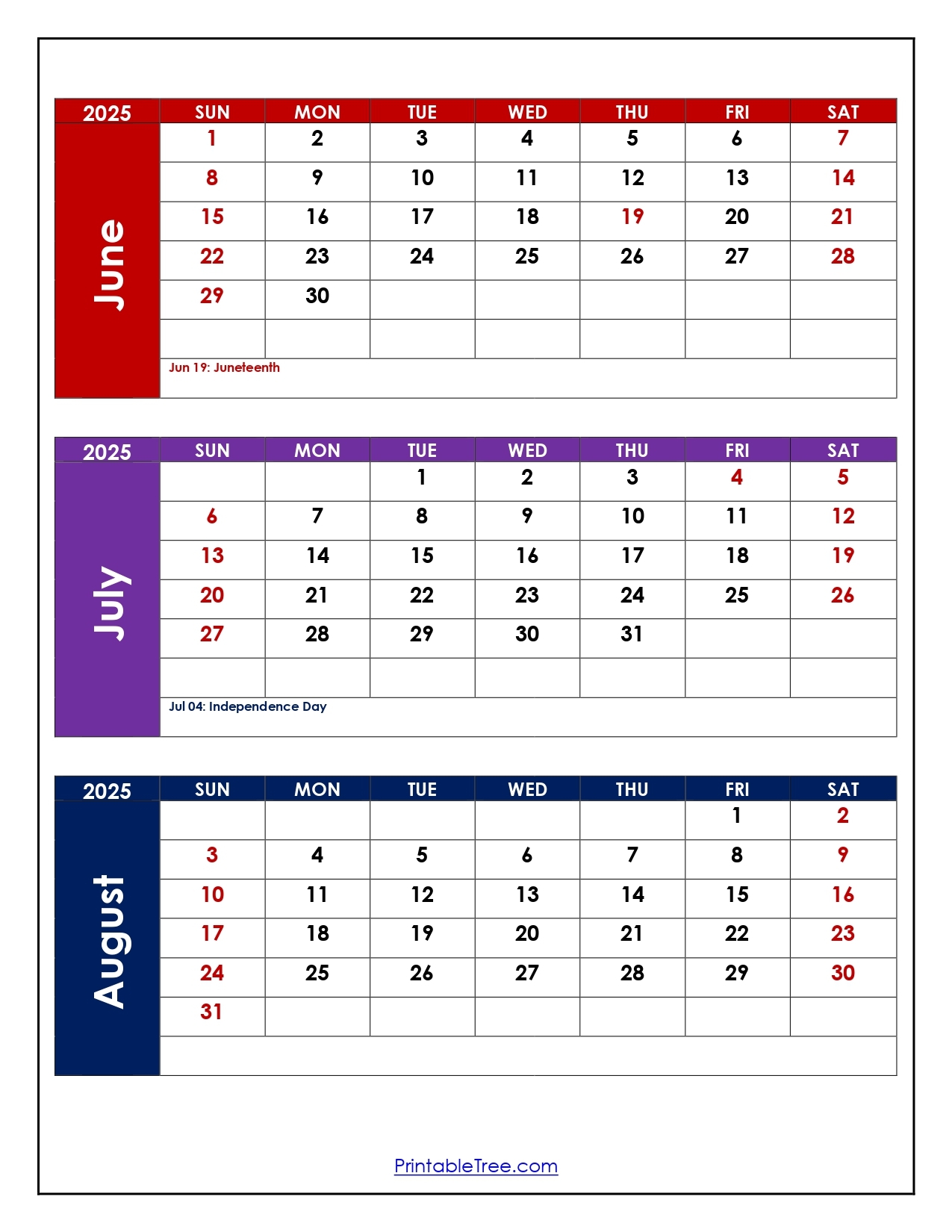 Editable Calendar August 2025