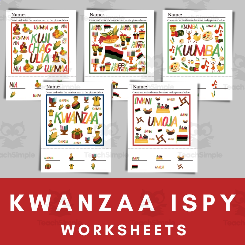 Kwanzaa ISpy Printable Worksheet By Teach Simple
