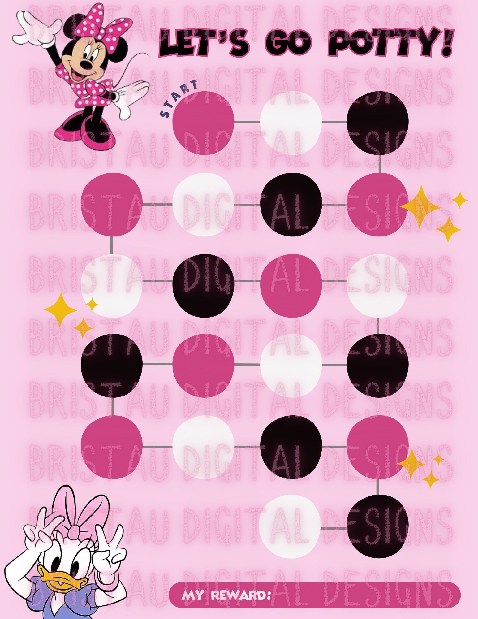 Lady Mouse Potty Training Chart Printable Etsy