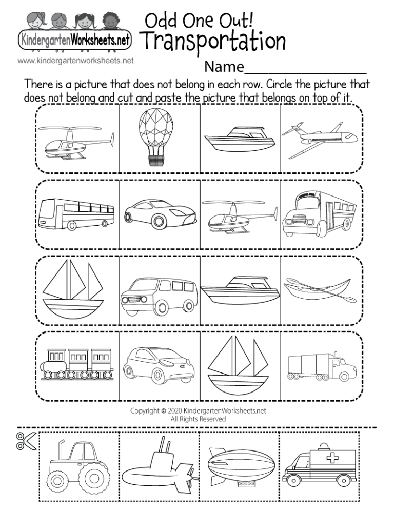 Land Water Or Air Transportation Worksheet Free Printable Digital U0026 PDF