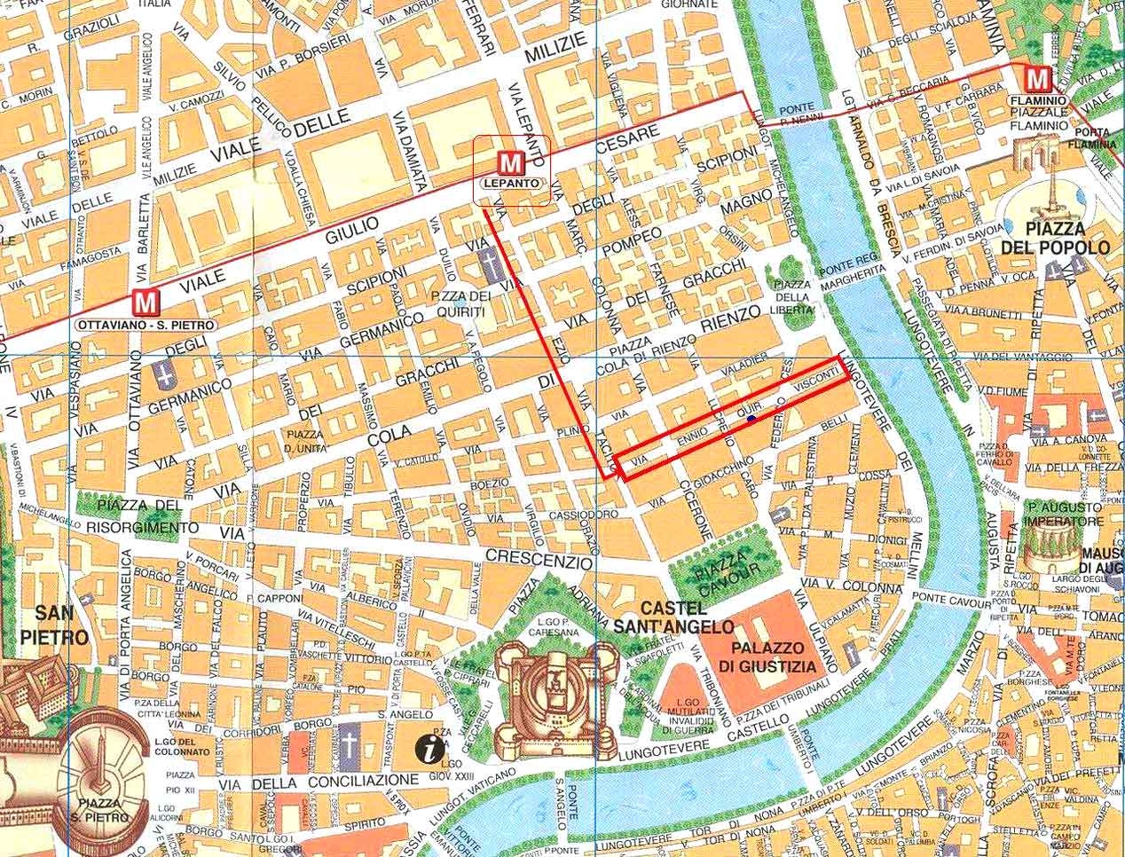 Free Printable Map Of Rome