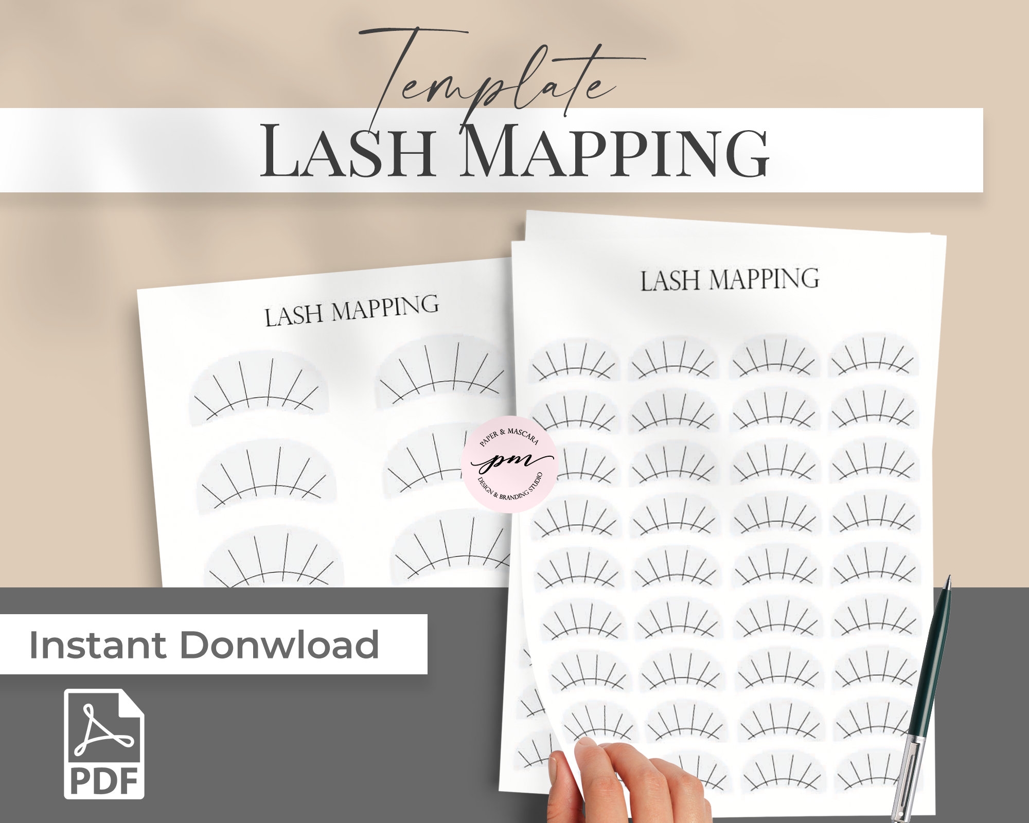 Lash Map Sheets Printable Lash Mapping Sheets Eyelash Extensions Form Etsy Canada