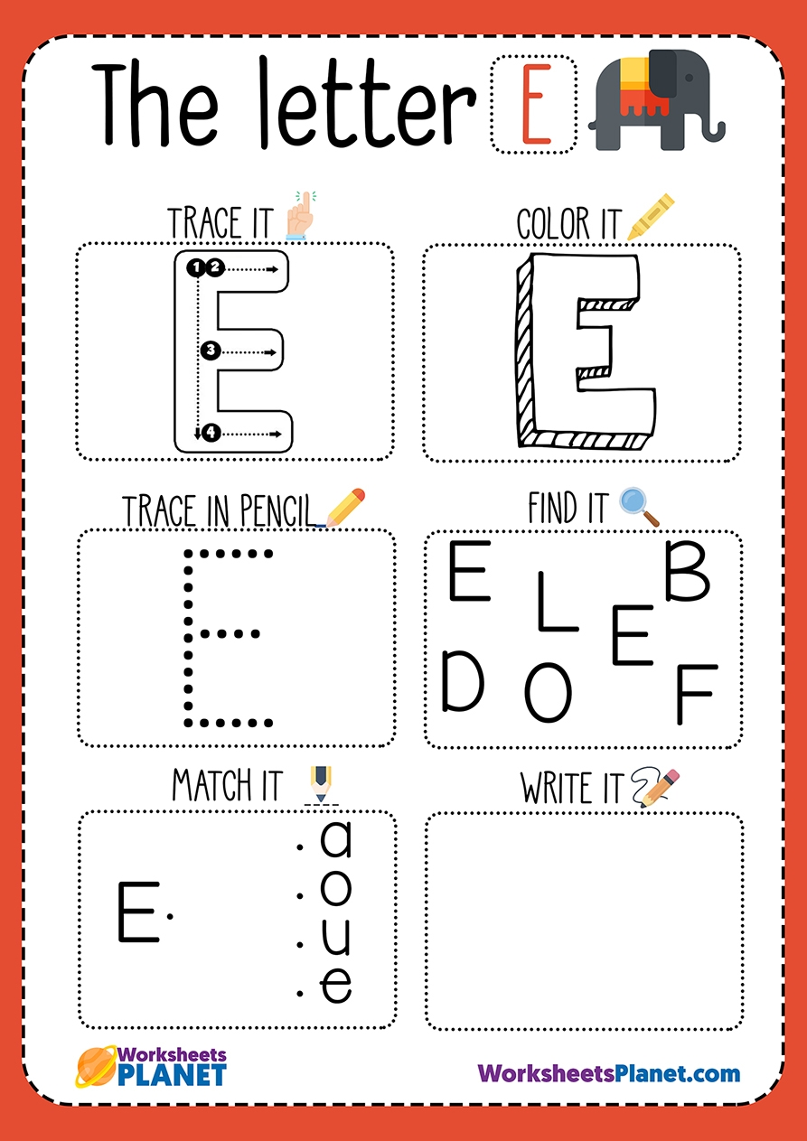 Letter E Worksheets Pdf Free Printables Letter E Worksheets Pdf Free Printables