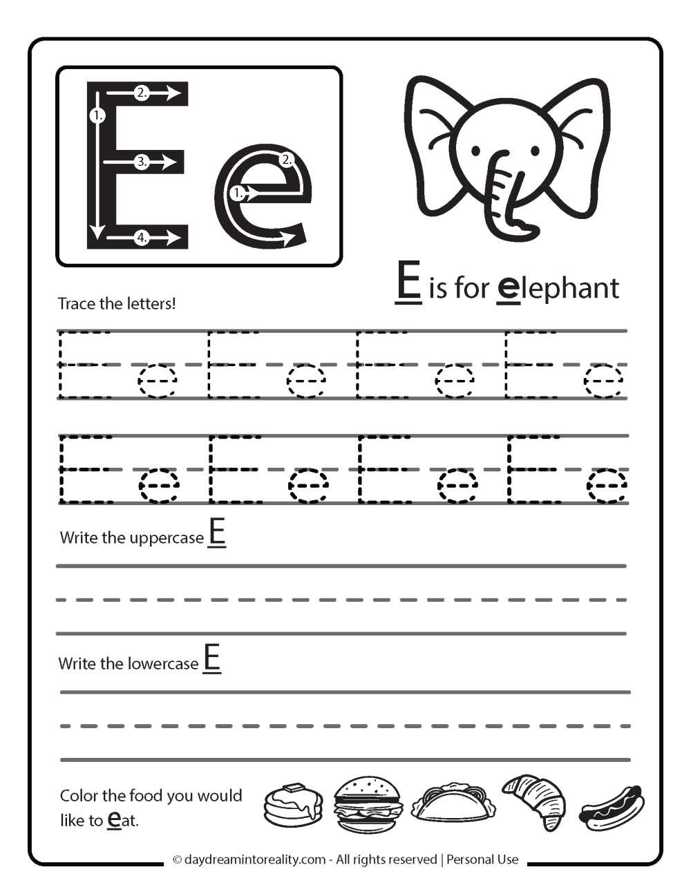 Letter E Worksheets 55 Free PDF Printables Daydream Into Reality Letter E Worksheets 55 Free PDF Printables Daydream Into Reality