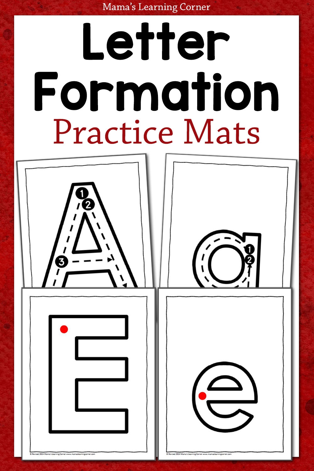 Letter Formation Cards For Preschool And Kindergarten Mamas 