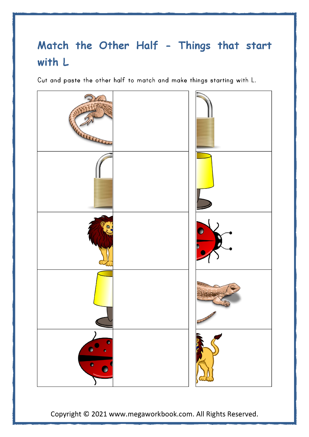 Printable Letter L Worksheets