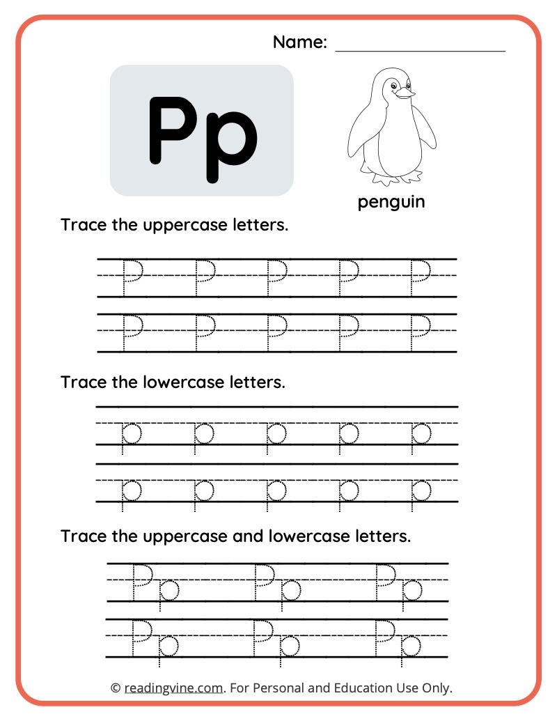 Letter P Printable Worksheets