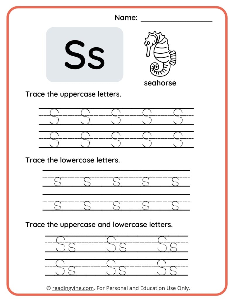 Letter S Worksheets For Preschool Free Printable