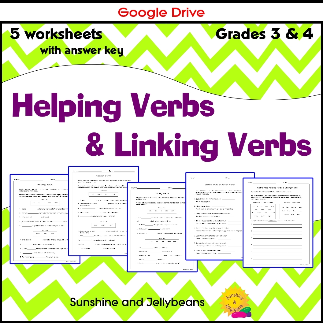 Linking Verbs And Helping Verbs 5 Worksheets Answer Key Grades 3 4 Google Drive Made By Teachers