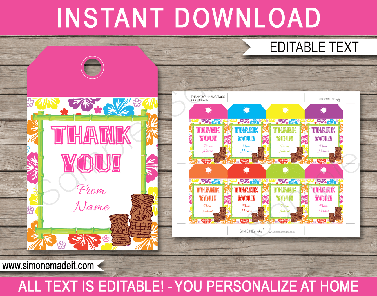 Free Printable Party Favor Tag Templates