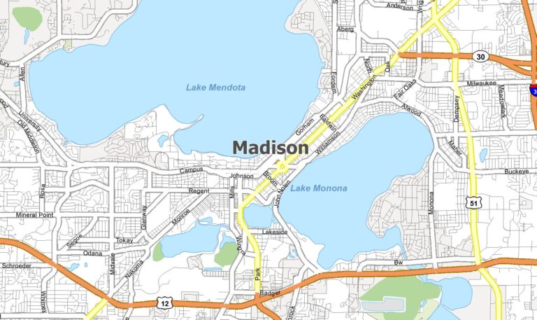 Madison Wisconsin Map GIS Geography