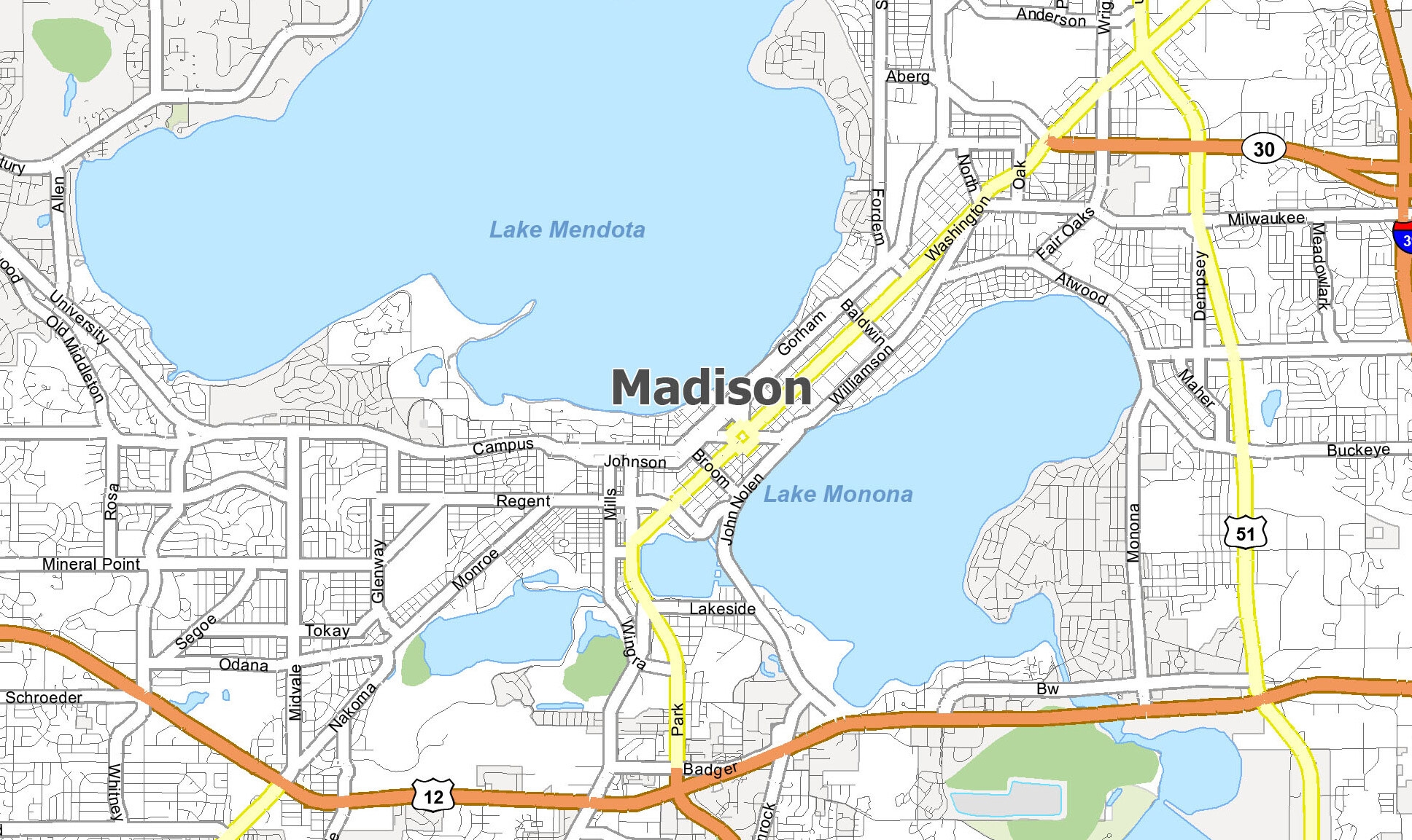 Madison Wisconsin Map GIS Geography