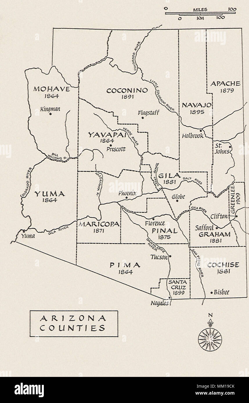 Printable Map Of Arizona Counties