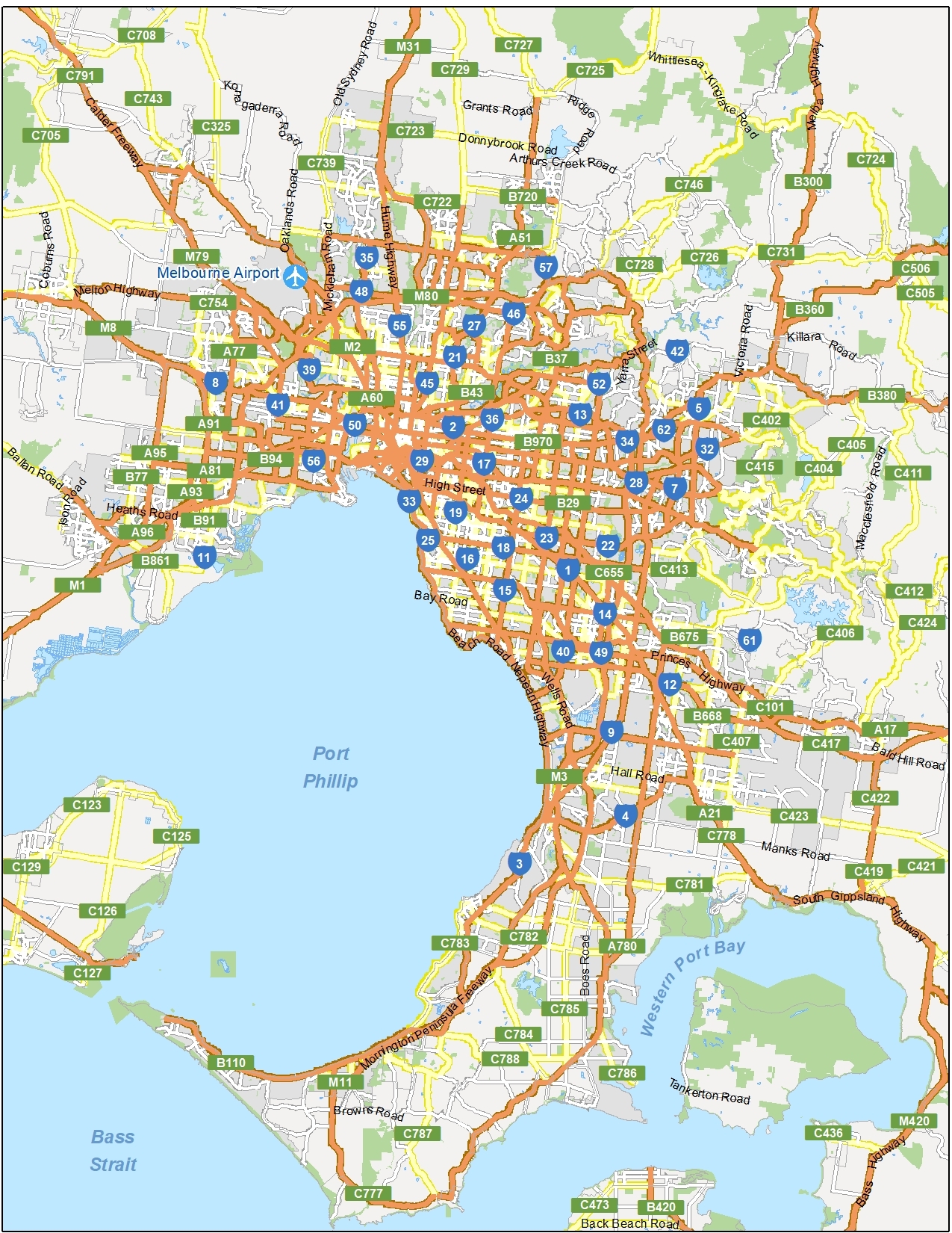 Map Of Melbourne Australia GIS Geography
