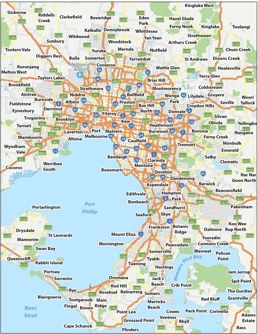 Map Of Melbourne Australia GIS Geography