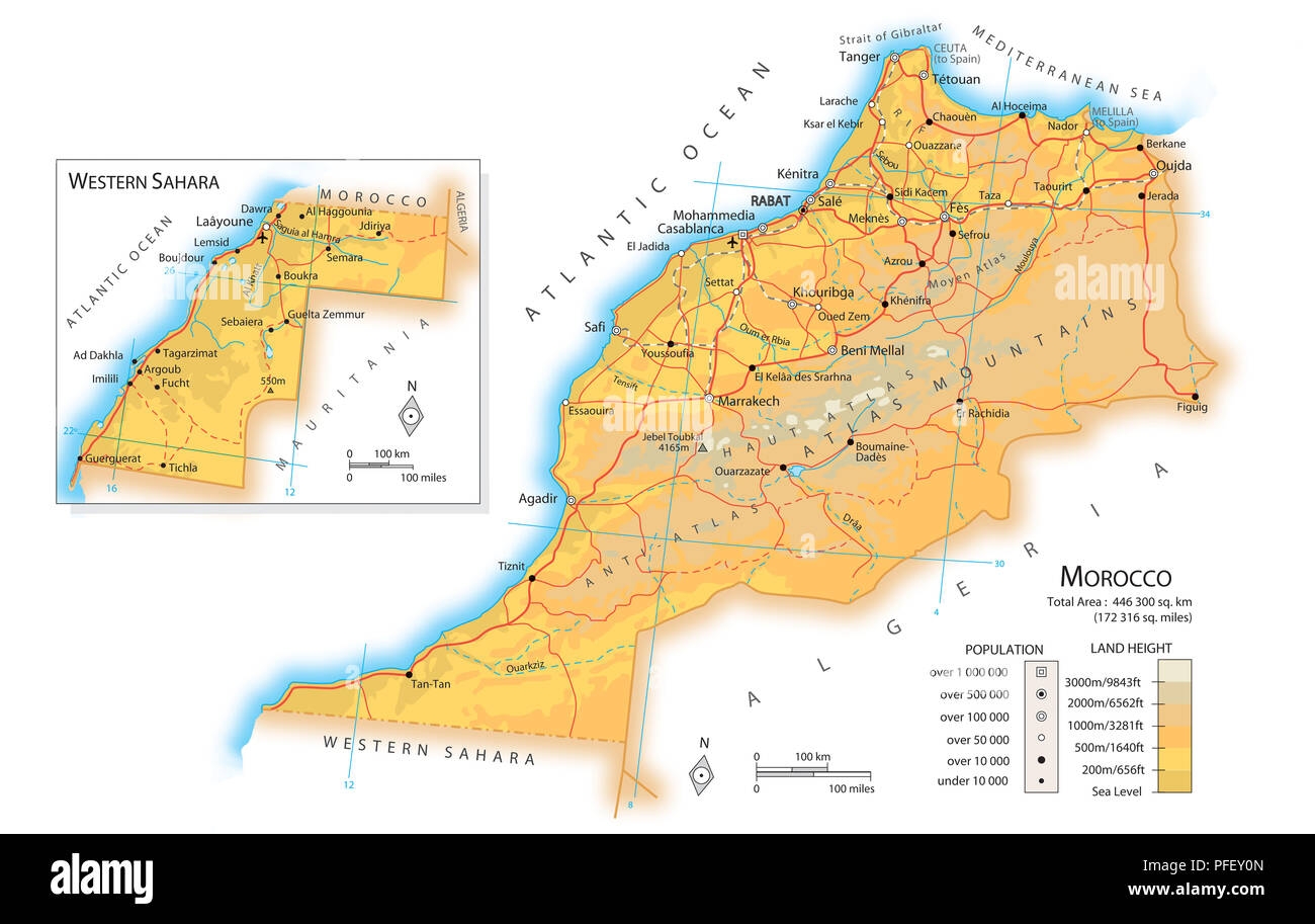 Printable Map Morocco
