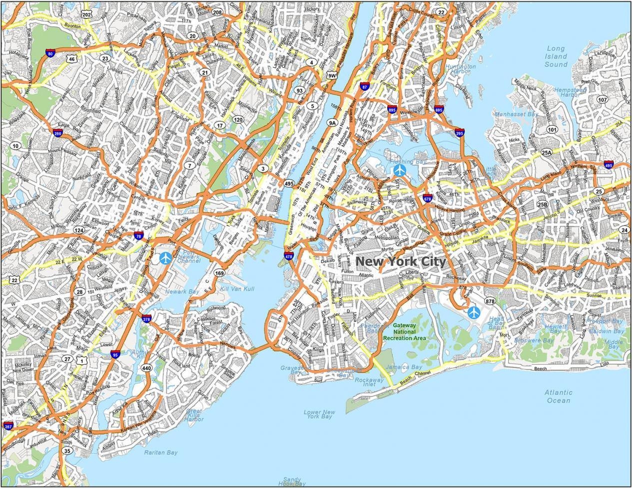 Map Of New York City GIS Geography