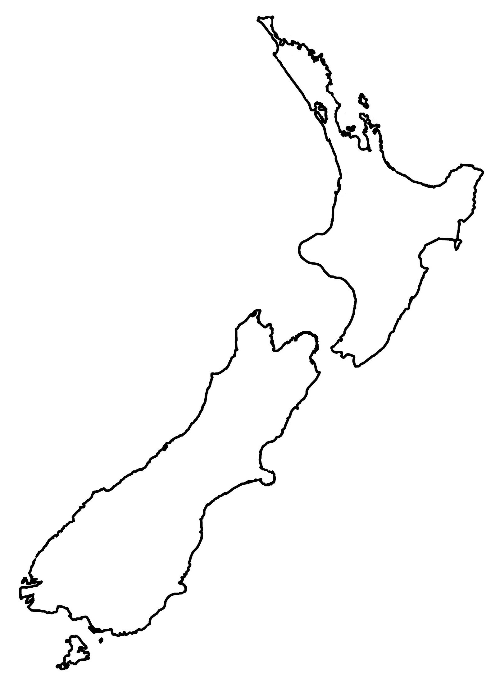 Printable New Zealand Map
