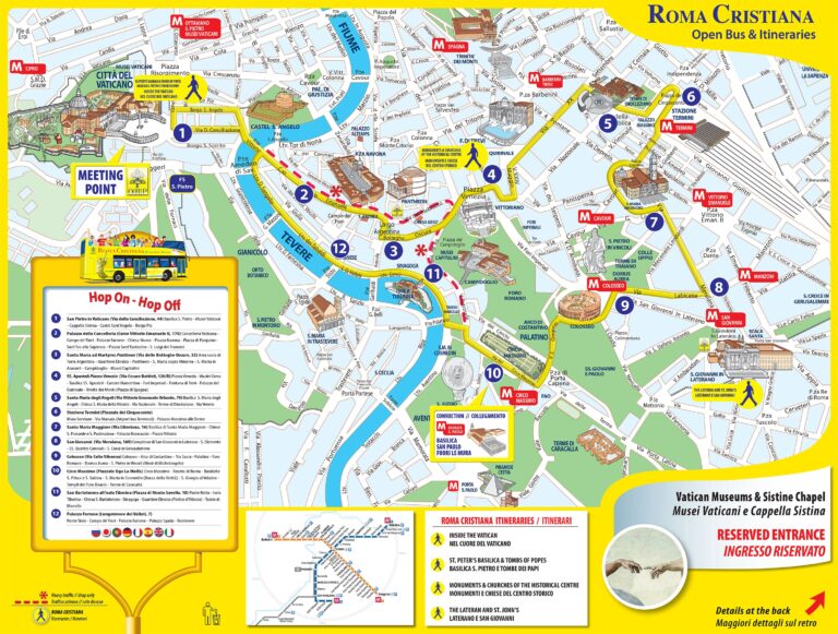 Map Of Rome Tourist Attractions Sightseeing U0026 Tourist Tour