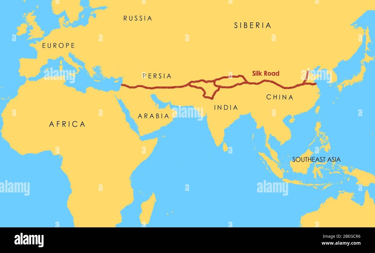 Map Of Silk Road Hi res Stock Photography And Images Alamy
