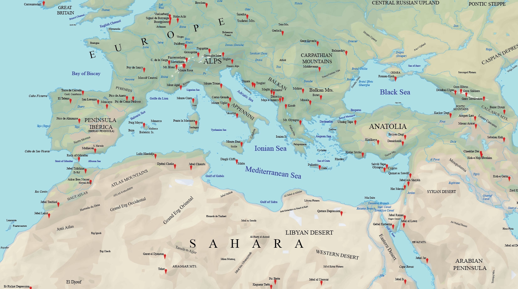Map Of The Mediterranean Sea GIS Geography