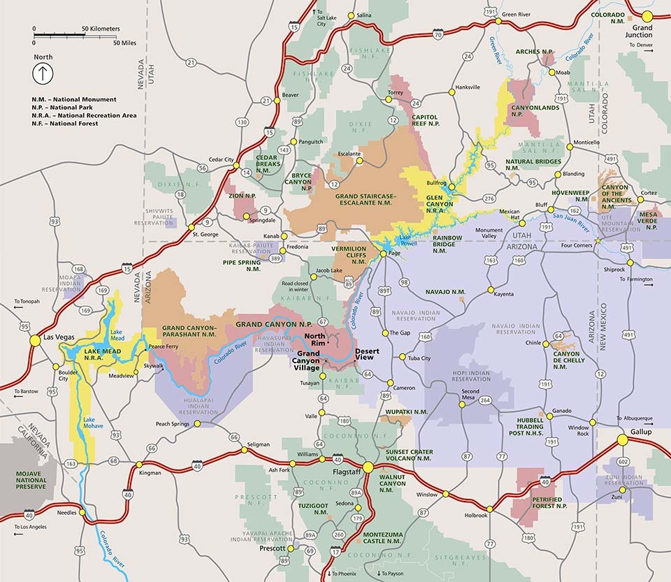 Maps Grand Canyon National Park U S National Park Service