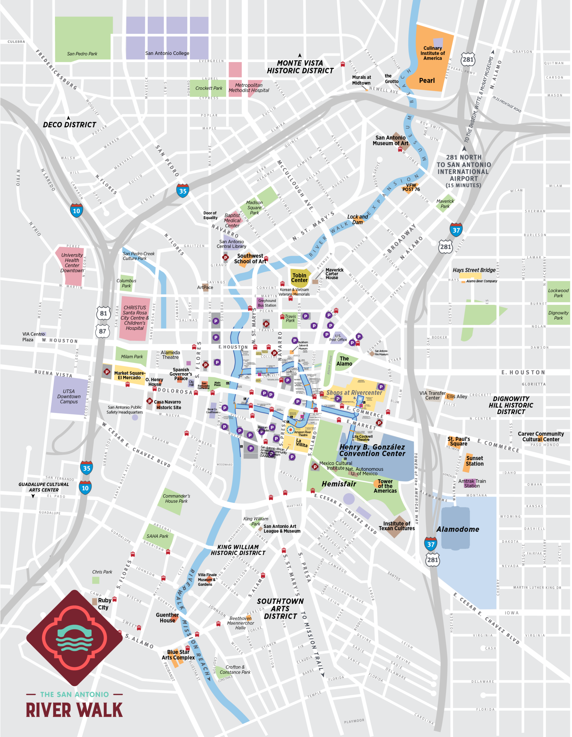 Maps San Antonio River Walk