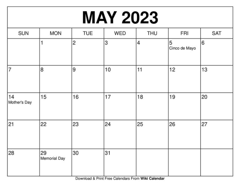 May 2025 Calendar Printable Templates More