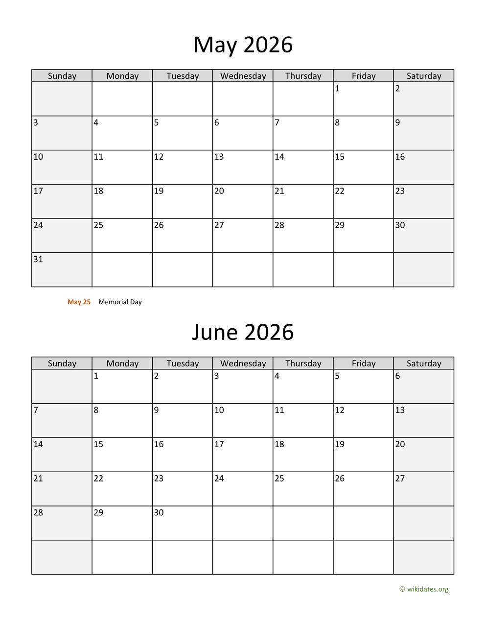 May And June 2026 Calendar WikiDates May And June 2026 Calendar WikiDates