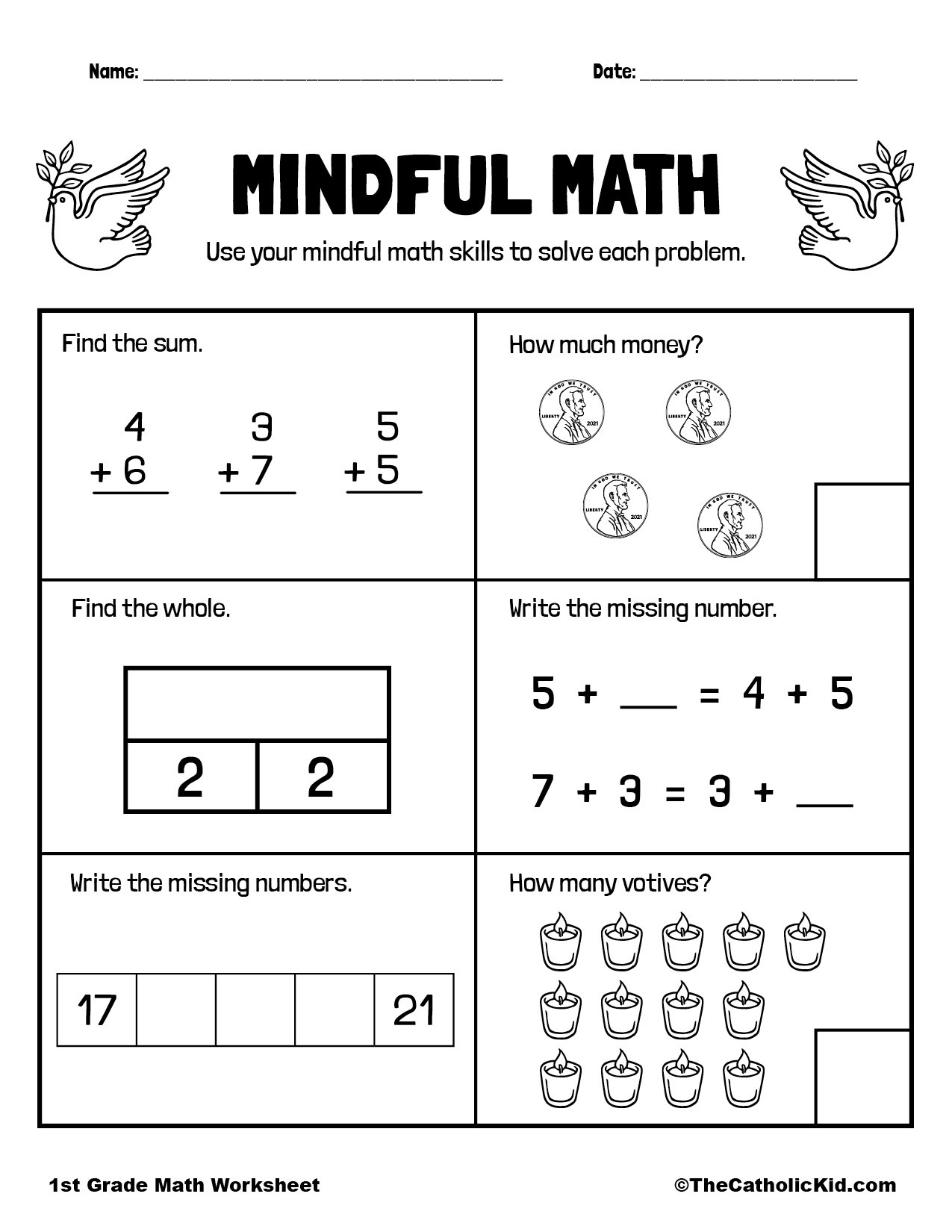 Free Printable 1st Grade Worksheets