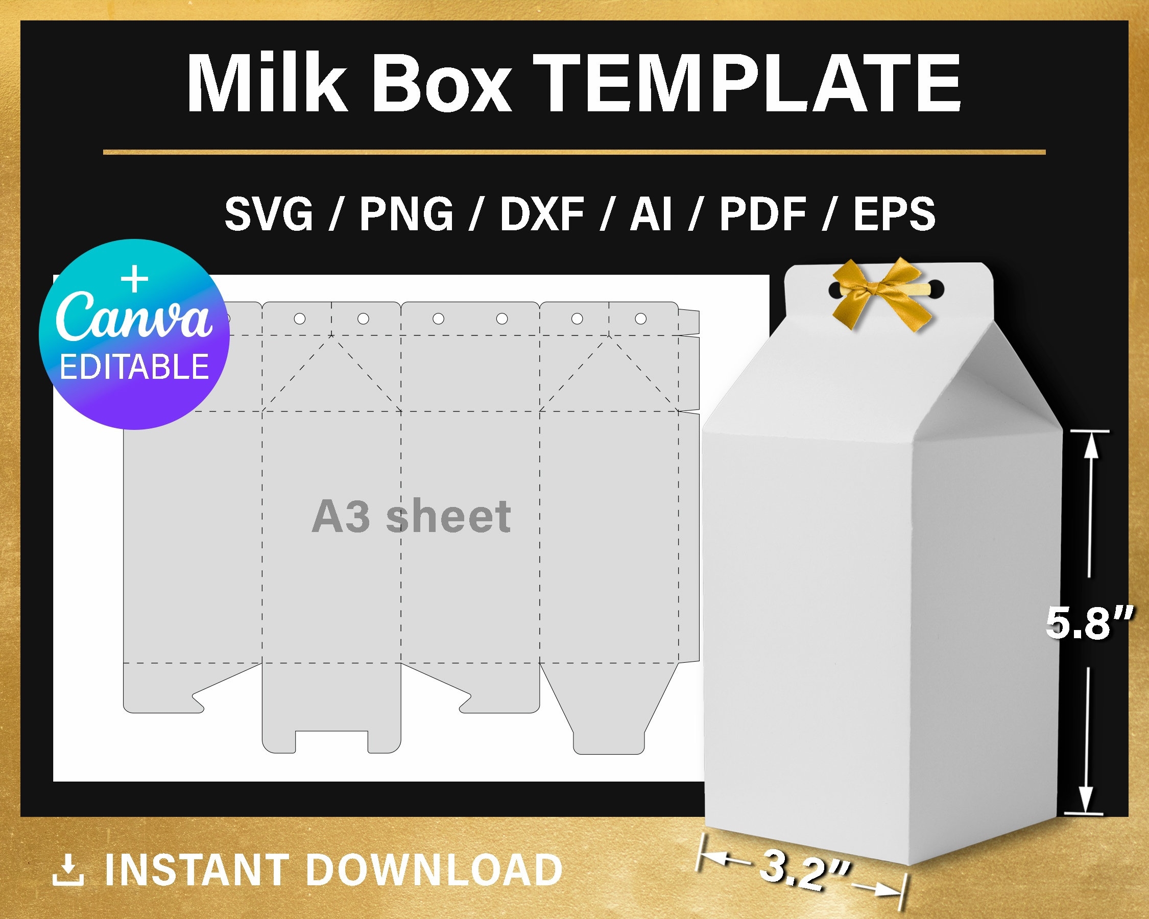 Free Printable Small Milk Carton Template