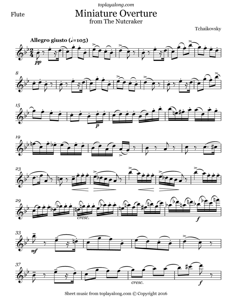 Miniature Overture From The Nutcraker Toplayalong