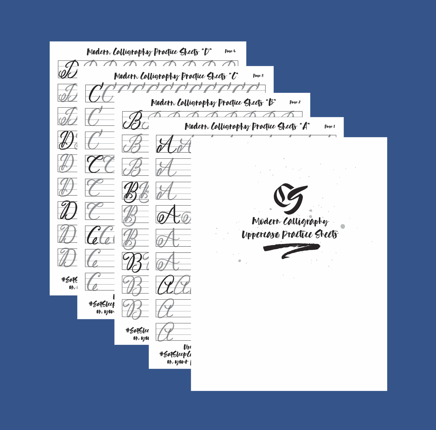 Modern Calligraphy Printable Practice Sheets