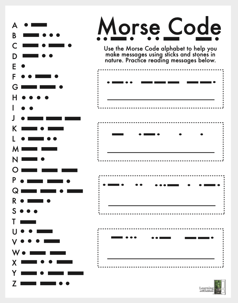 Morse Code Worksheet PDF PDF Ships Transport Worksheets Library