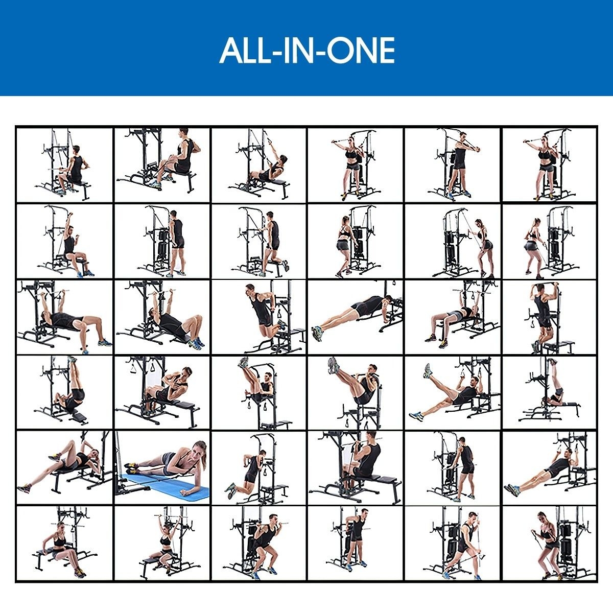 Multifunction Home Gym Equipment Exercise Machines Power Tower