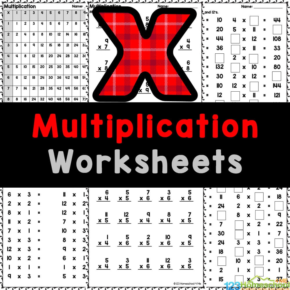 Free Printable Math Multiplication Sheets