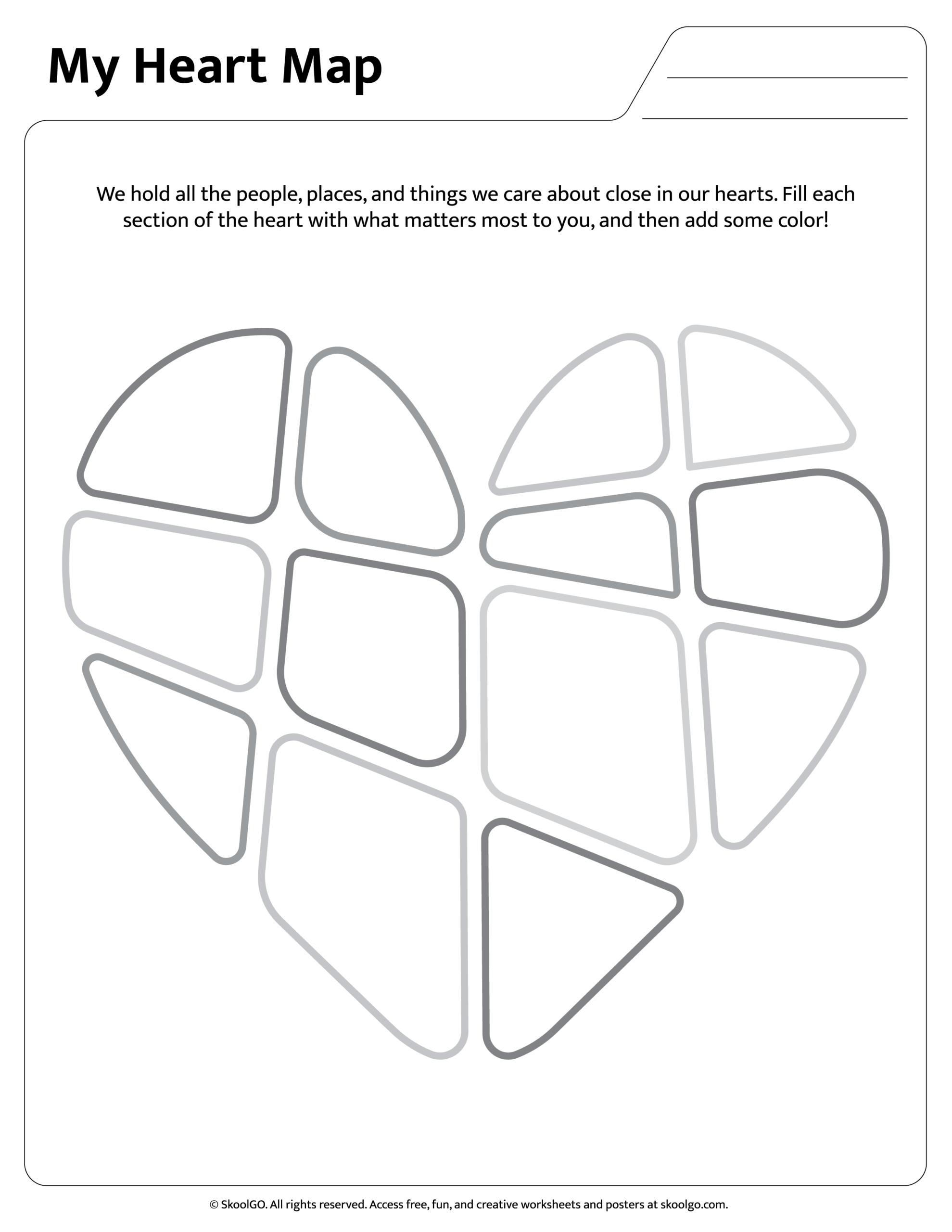 My Heart Map Worksheet For Kindergarten 2nd Grade My Heart Map Worksheet For Kindergarten 2nd Grade