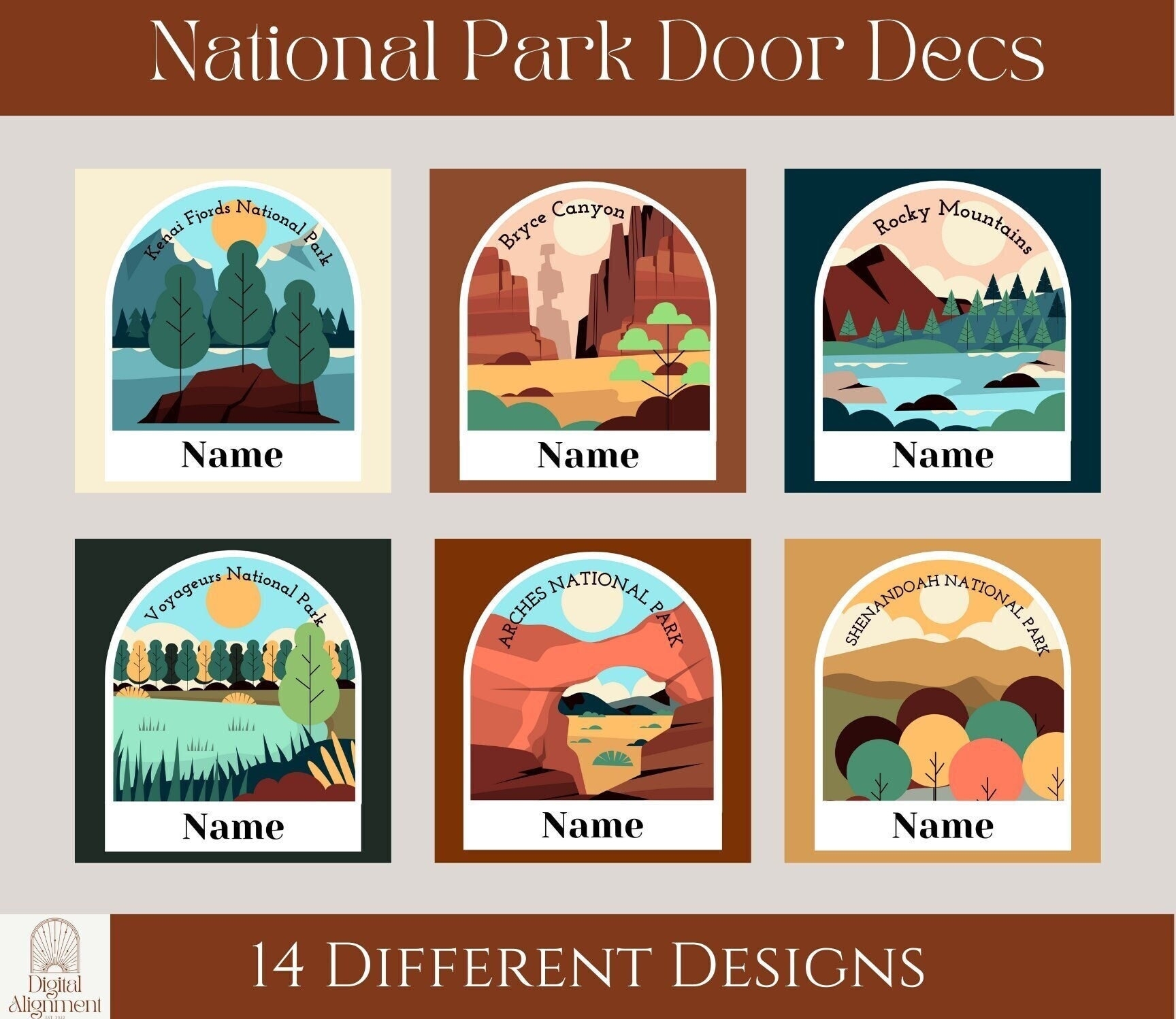 National Park Door Dec Digital Download Etsy