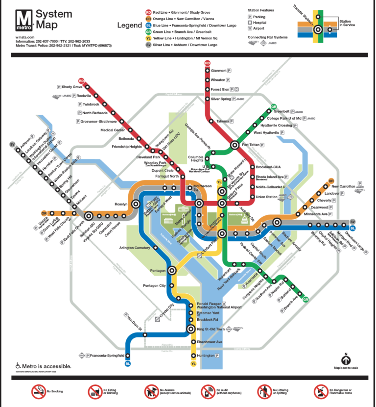 Navigating Washington DC s Metro System Metro Map U0026 More