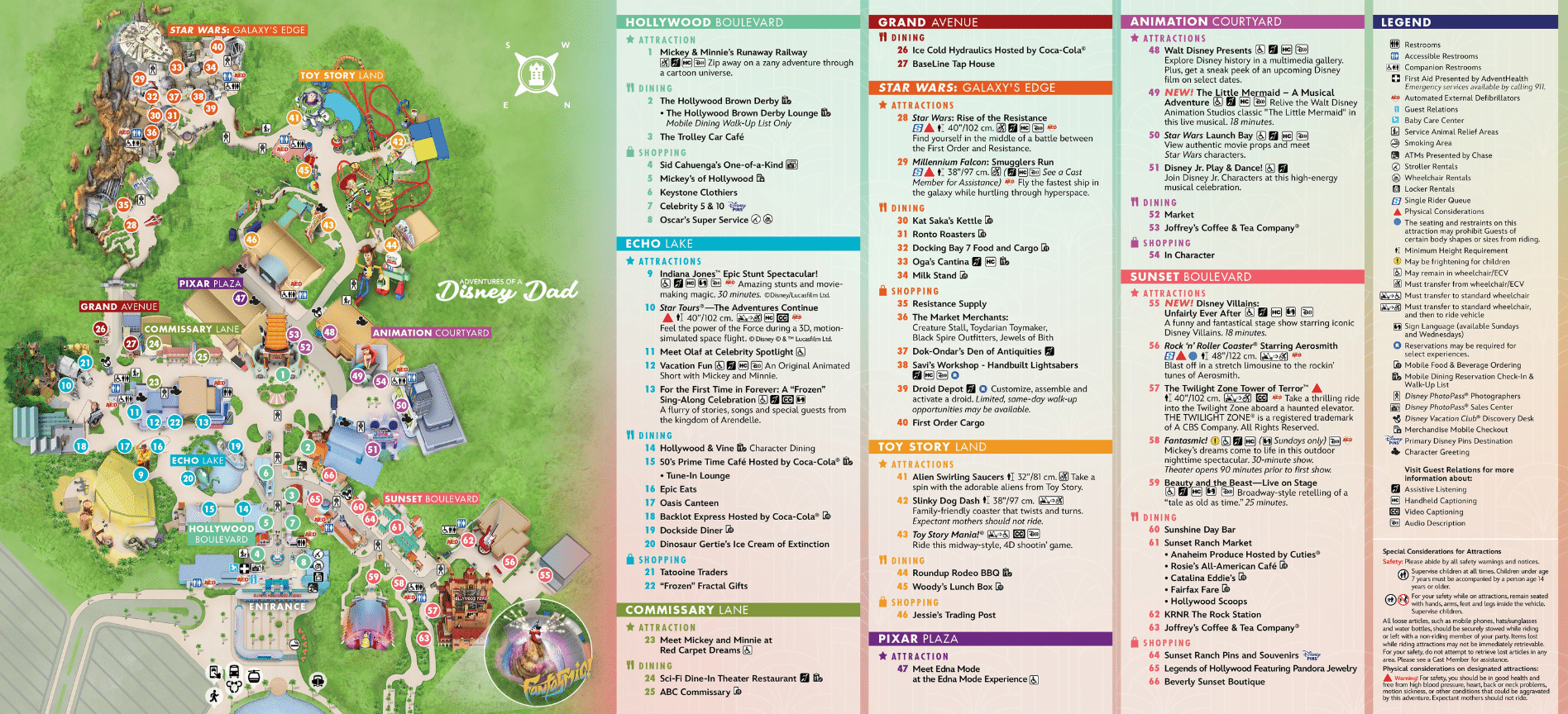 NEW Disney s Hollywood Studios Park Map Without Muppets Courtyard 2025 Www adventuresofadisneydad