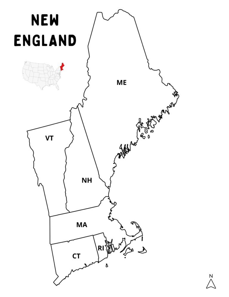 New England Geography Printables Outline Maps Word Search And Crossword Puzzle Etsy