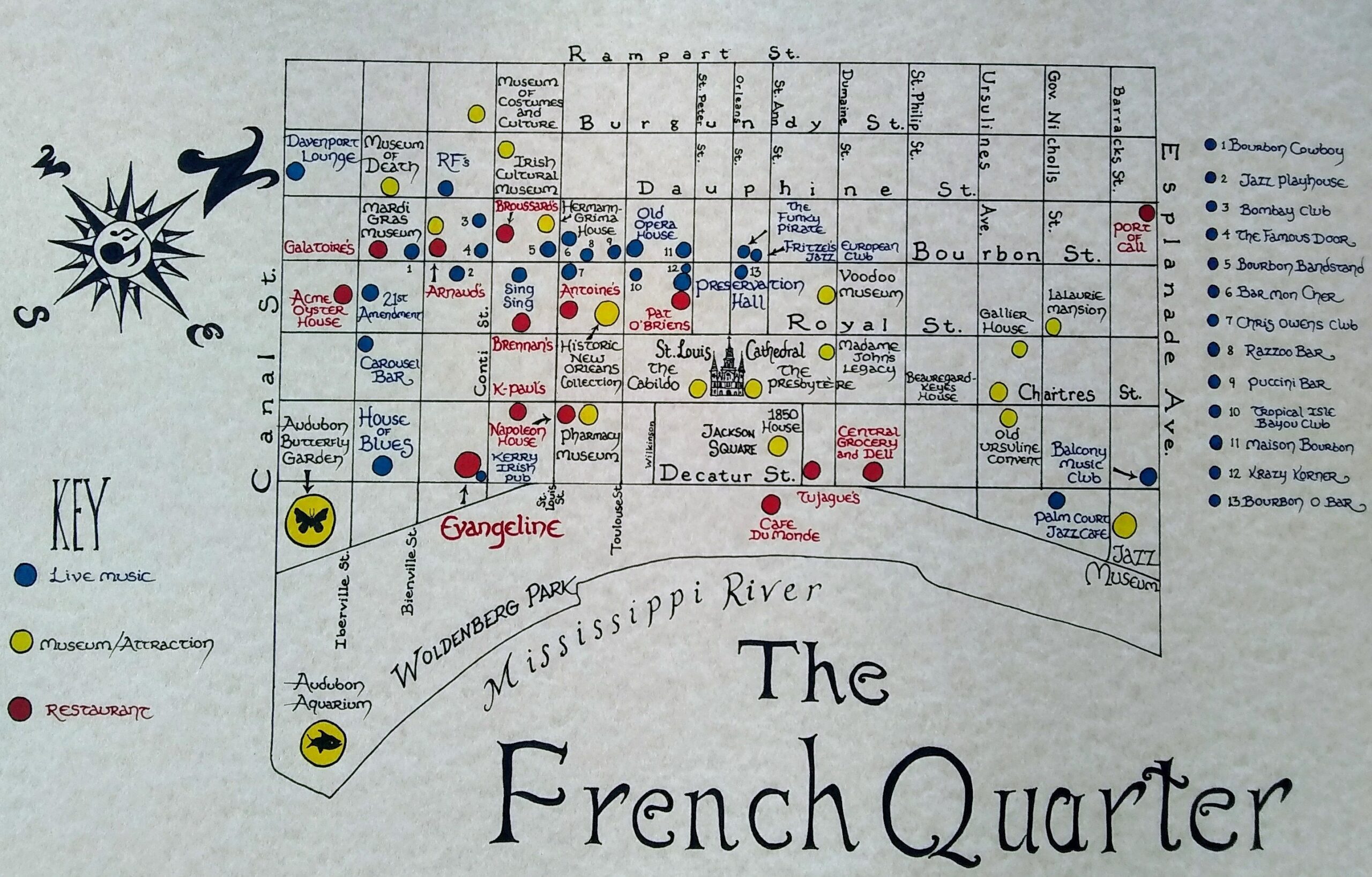 Printable French Quarter Map