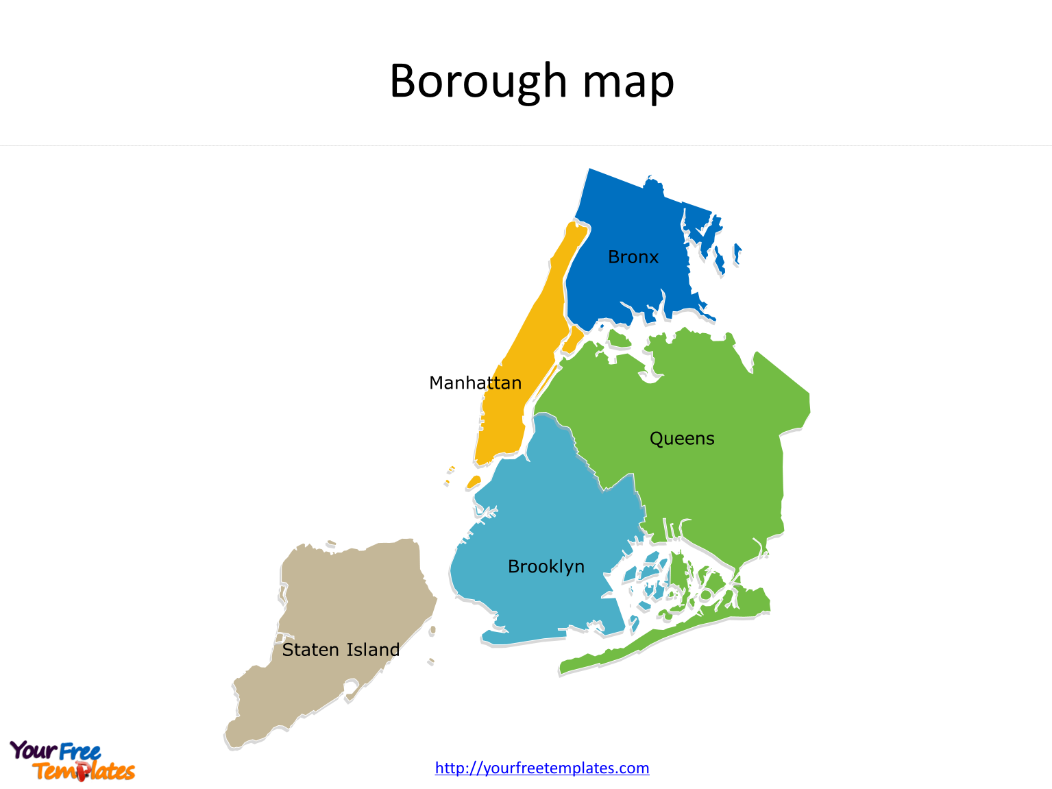 Map Of The 5 Boroughs Printable