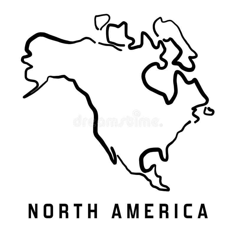 North America Continent Map Printable